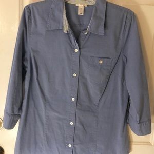 Old Navy Women’s 3/4 Sleeve Blue Blouse